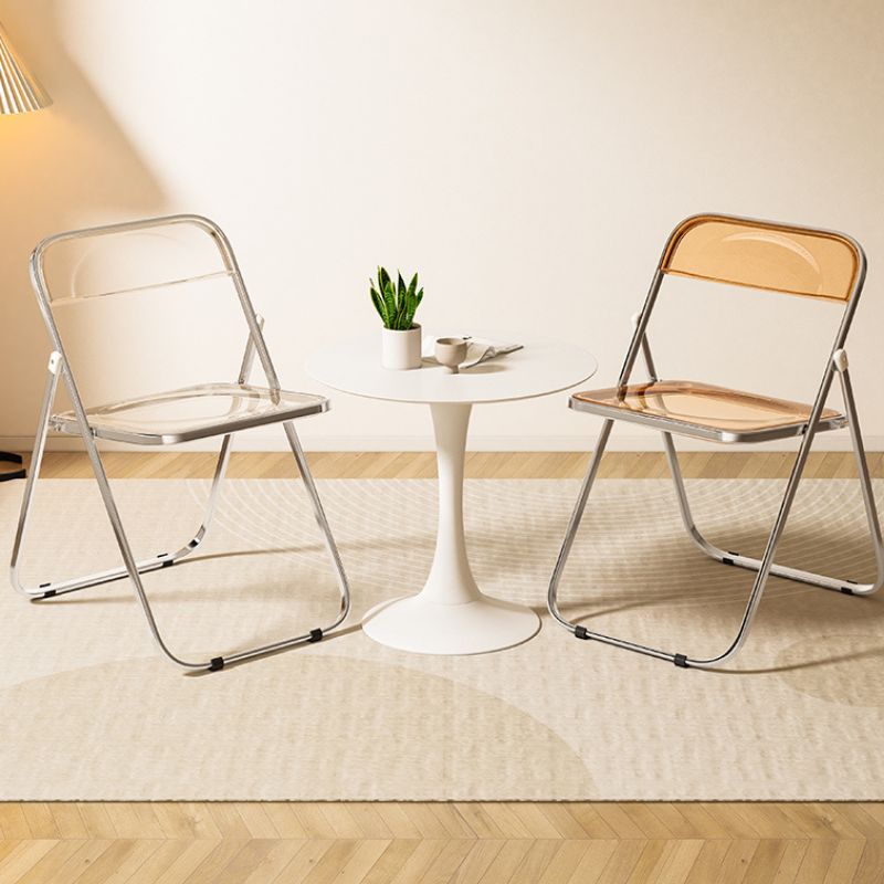 クリア折り畳みチェア　シルバーフレーム kocol