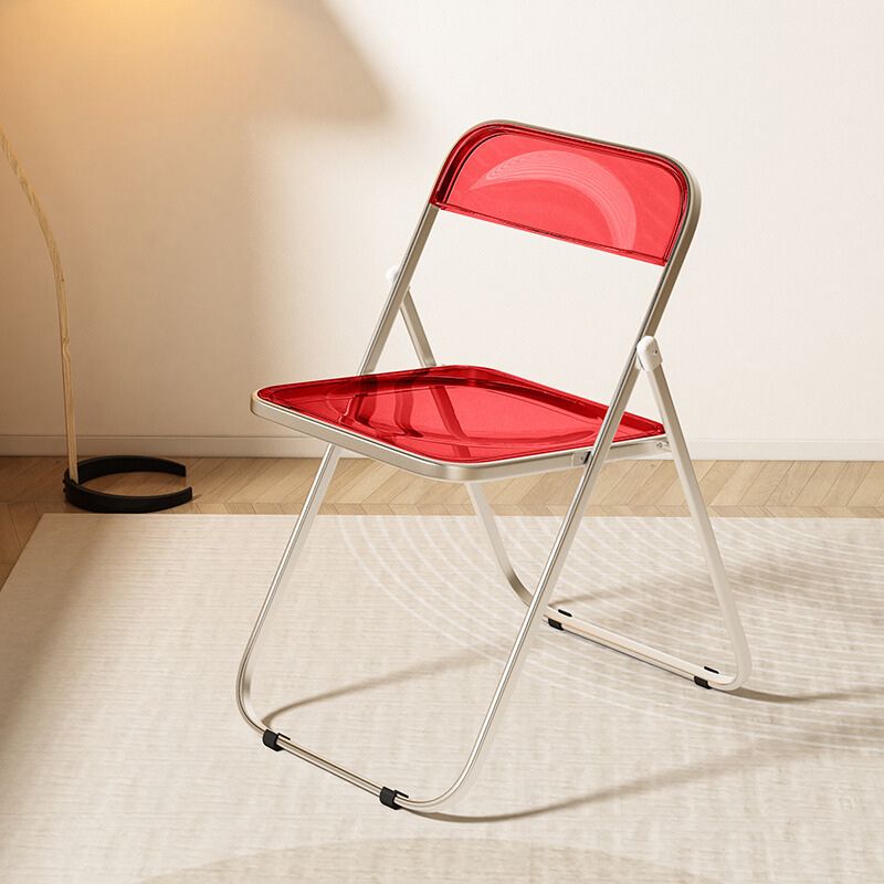 クリア折り畳みチェア　シルバーフレーム kocol