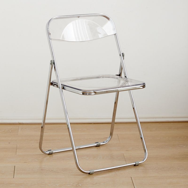 クリア折り畳みチェア　シルバーフレーム kocol