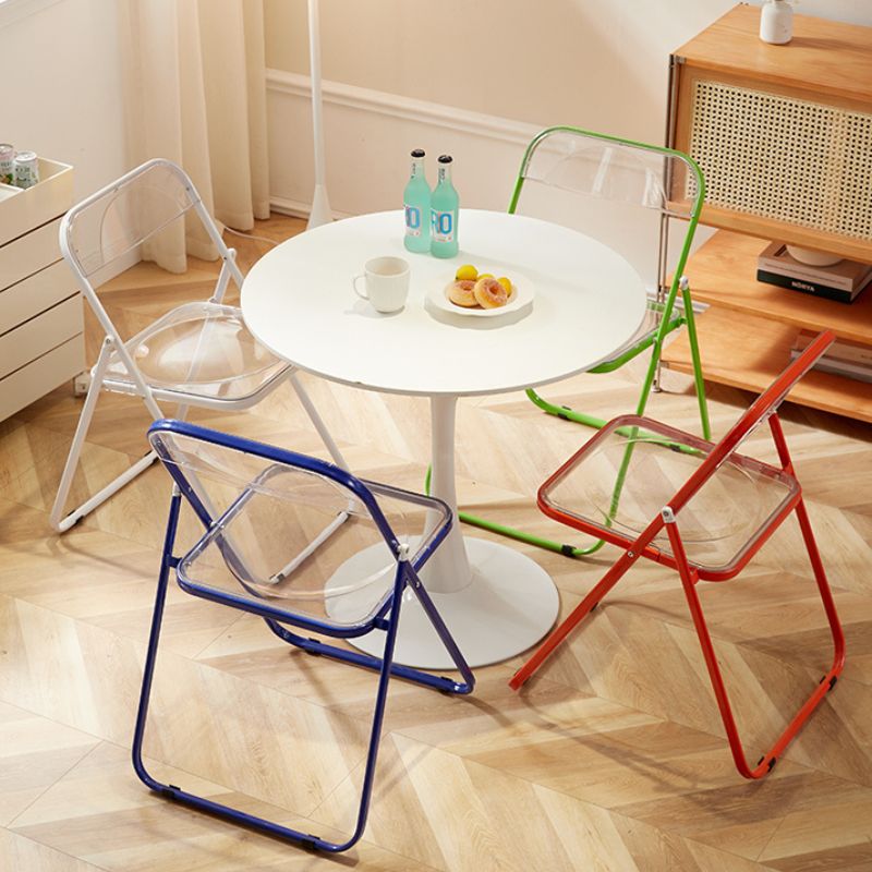 クリア折り畳みチェア　カラーフレーム kocol
