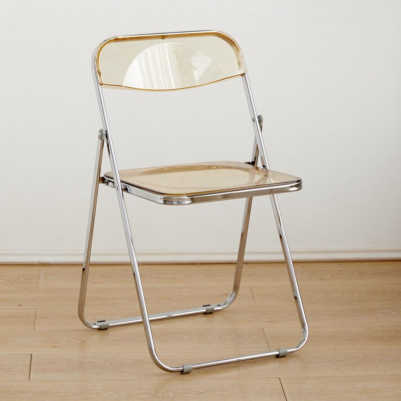クリア折り畳みチェア　シルバーフレーム kocol