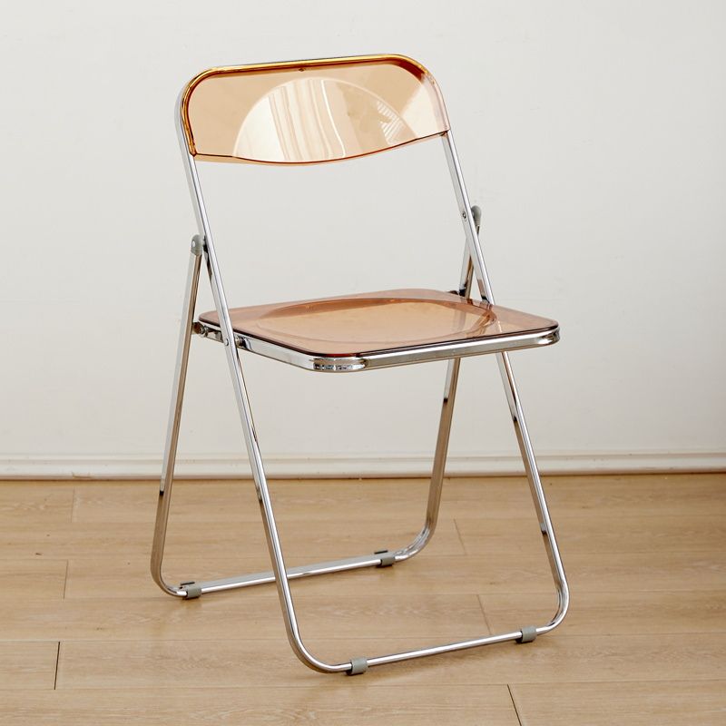 クリア折り畳みチェア　シルバーフレーム kocol