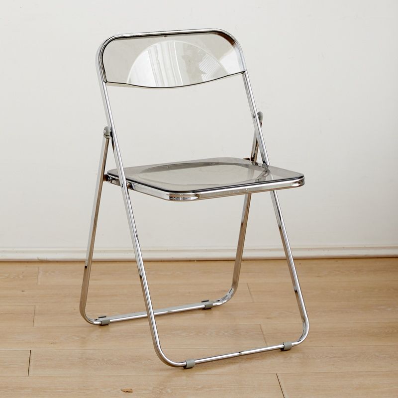 クリア折り畳みチェア　シルバーフレーム kocol