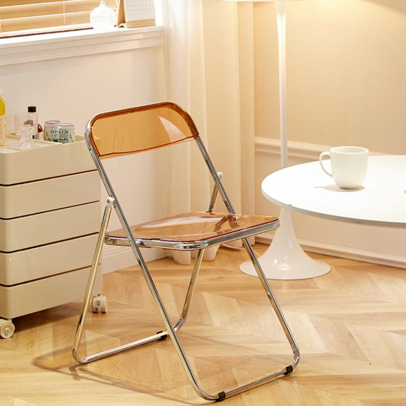 クリア折り畳みチェア　シルバーフレーム kocol