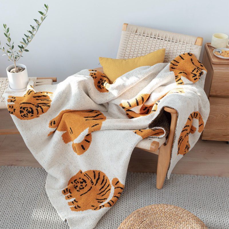 ゆるタイガーイラストブランケット kocol