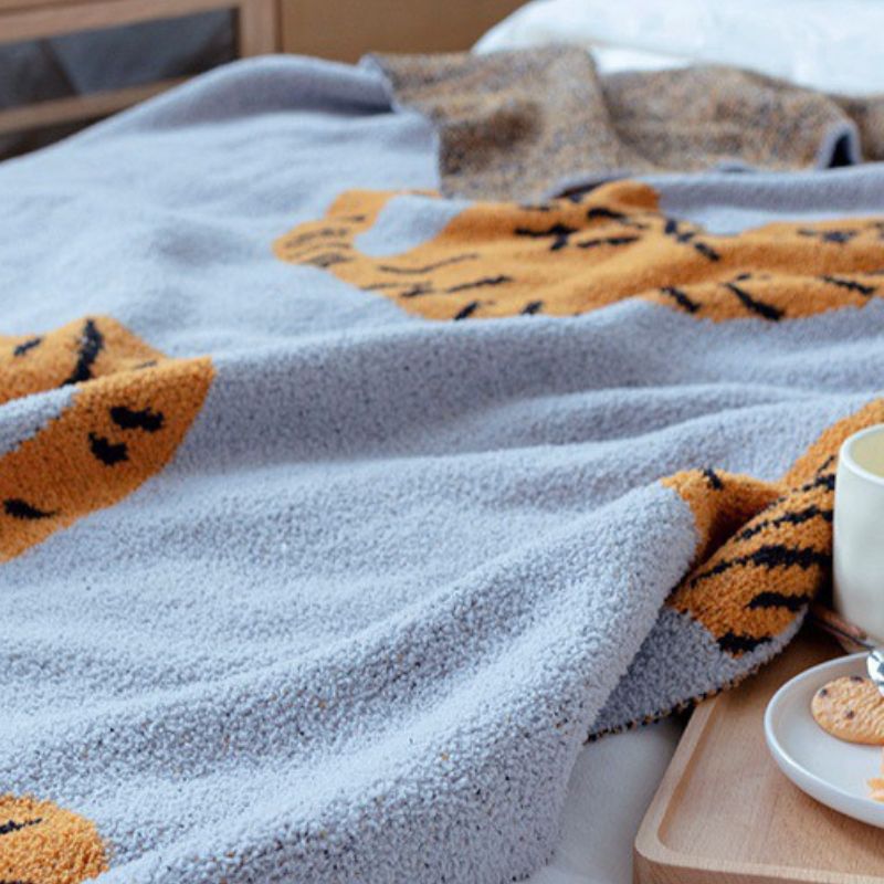 ゆるタイガーイラストブランケット kocol