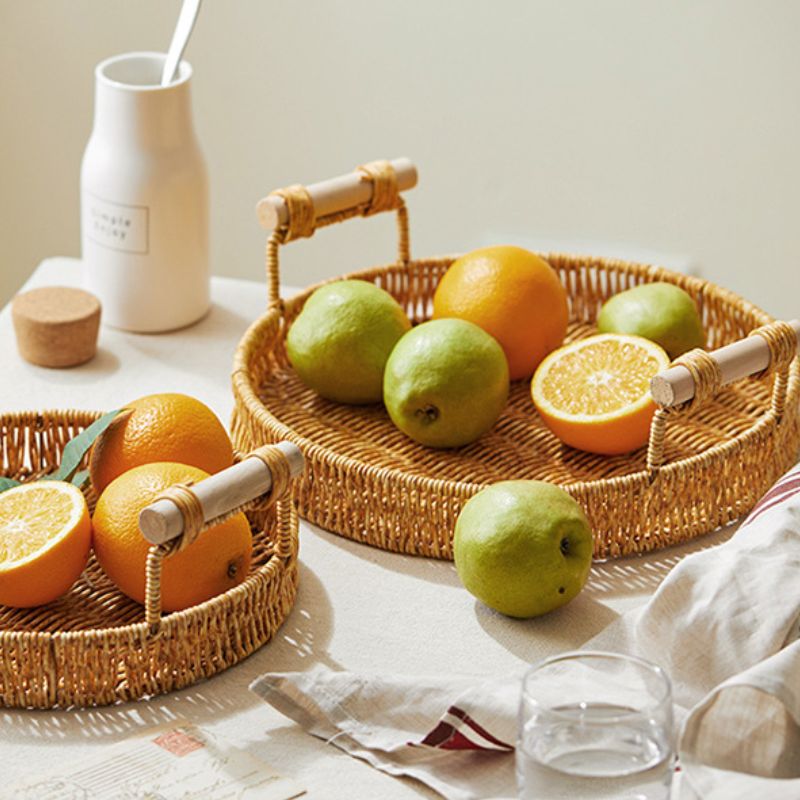 プラスチックラタンフルーツバスケット トレイ kocol