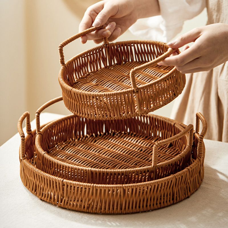 プラスチックラタンフルーツバスケット トレイ kocol