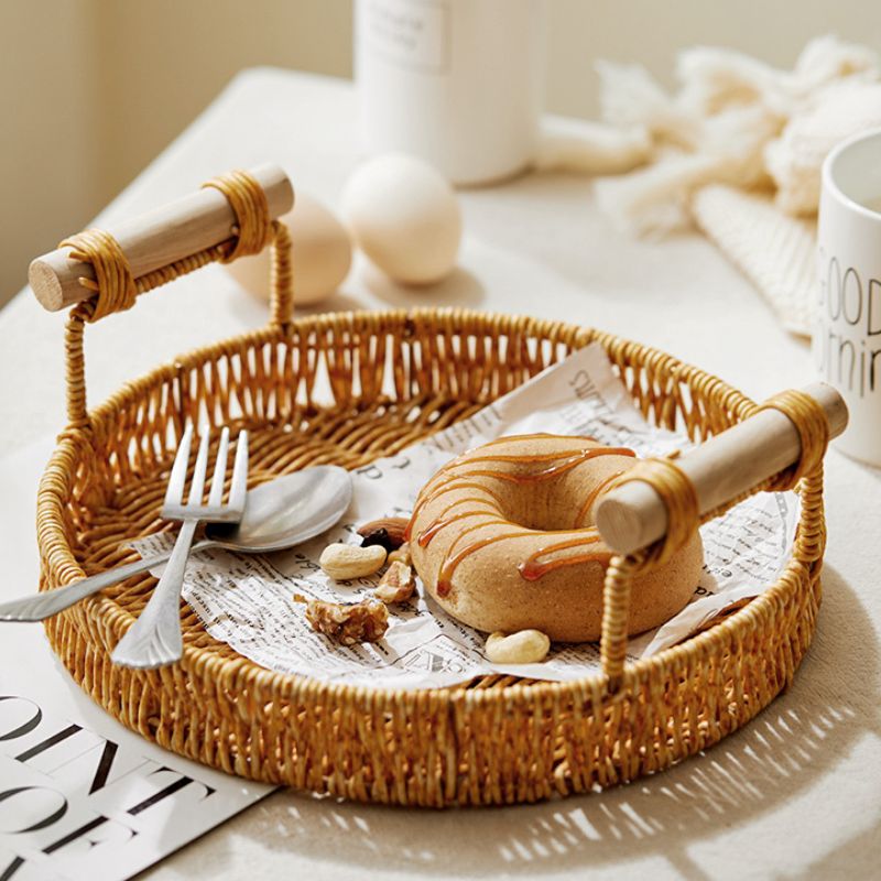 プラスチックラタンフルーツバスケット トレイ kocol