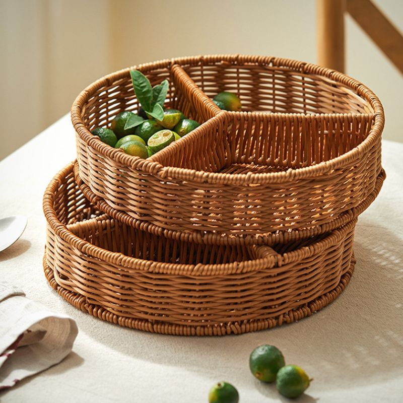 プラスチックラタンフルーツバスケット トレイ kocol