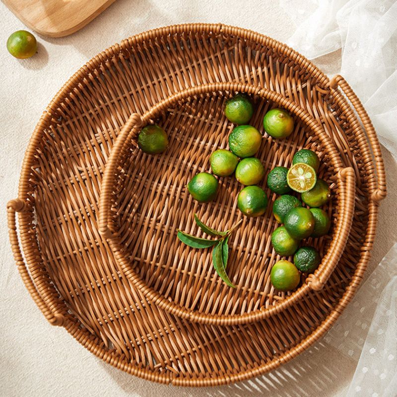 プラスチックラタンフルーツバスケット トレイ kocol