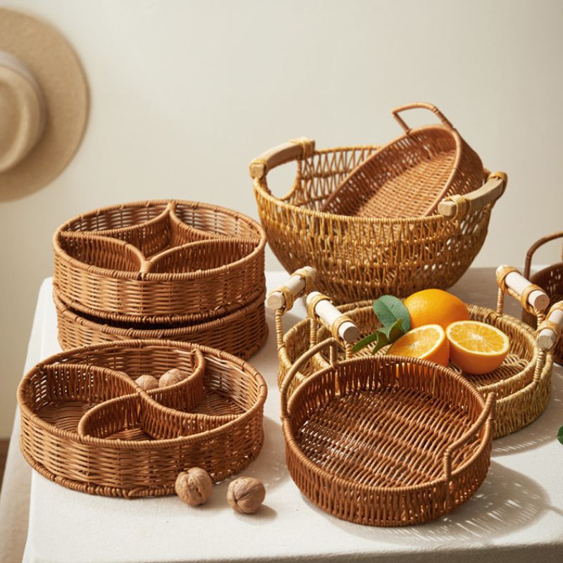 プラスチックラタンフルーツバスケット トレイ kocol