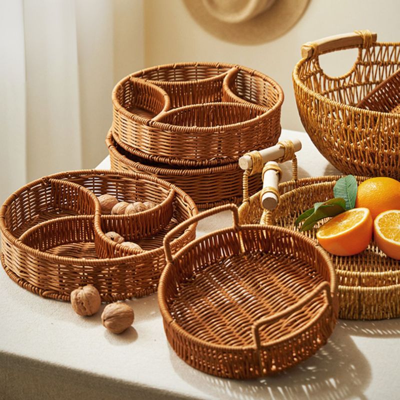 プラスチックラタンフルーツバスケット トレイ kocol