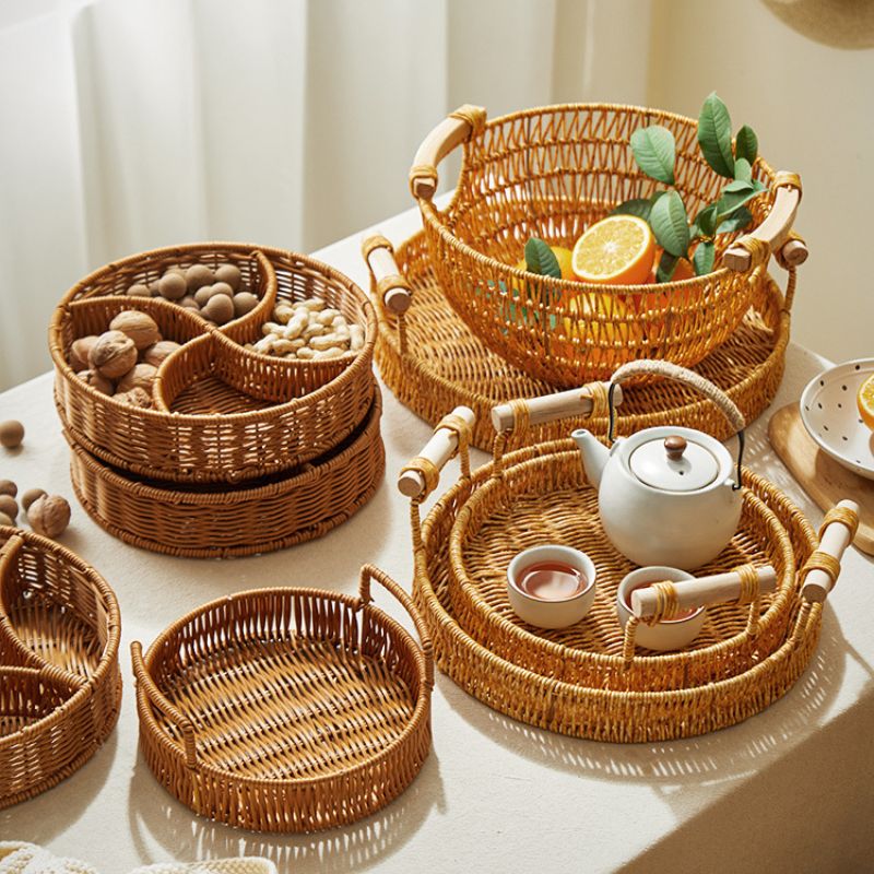 プラスチックラタンフルーツバスケット トレイ kocol