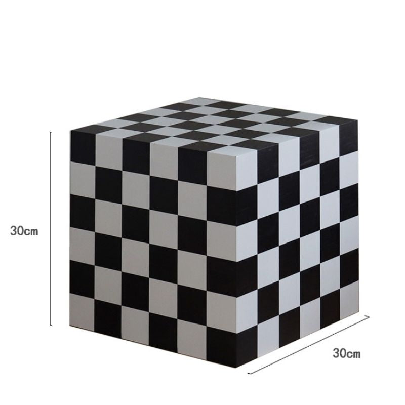 チェッカーボード柄サイドテーブル kocol