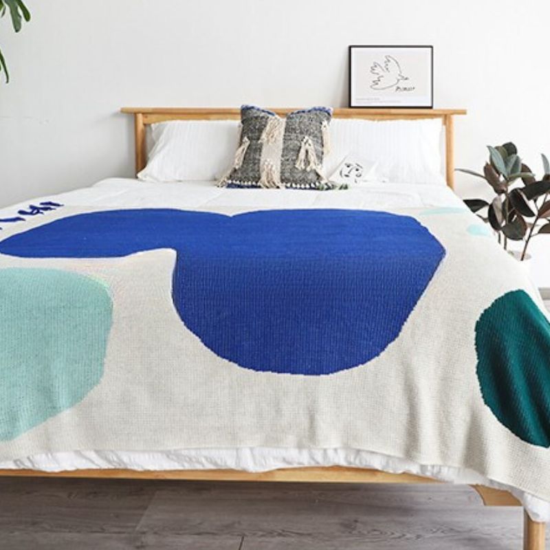 ピュアコットンブルーブランケット kocol