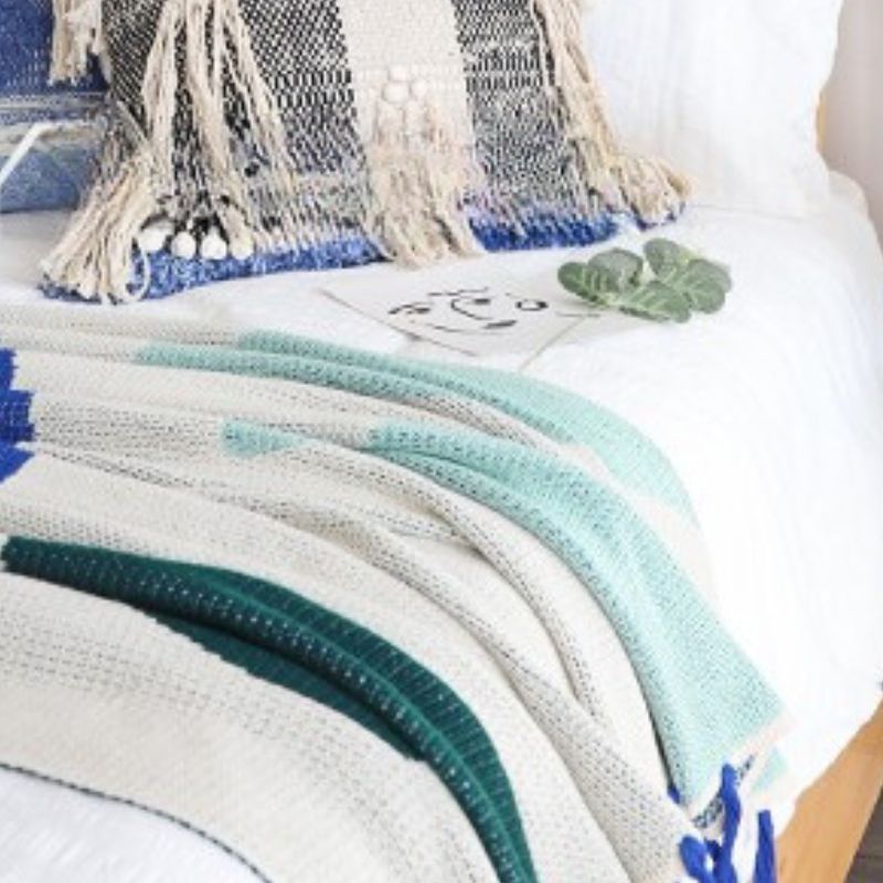 ピュアコットンブルーブランケット kocol