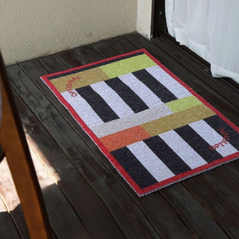 モダンカラフルドアマット　イエロー kocol