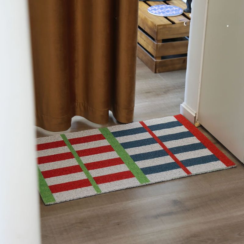 モダンカラフルドアマット　ブルー＆レッド kocol