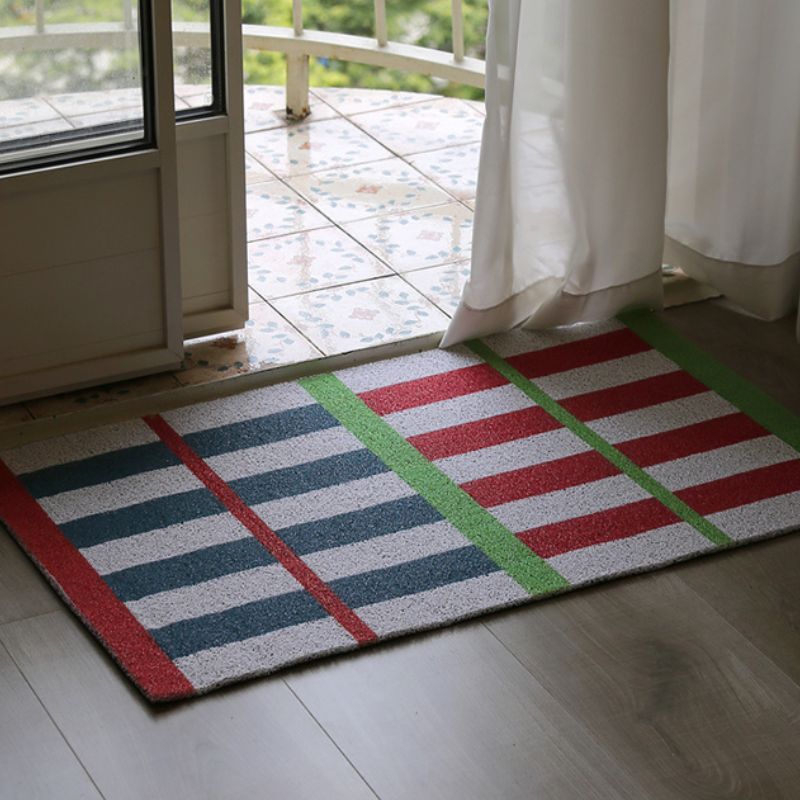 モダンカラフルドアマット　ブルー＆レッド kocol