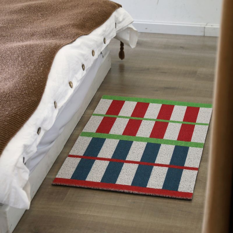 モダンカラフルドアマット　ブルー＆レッド kocol