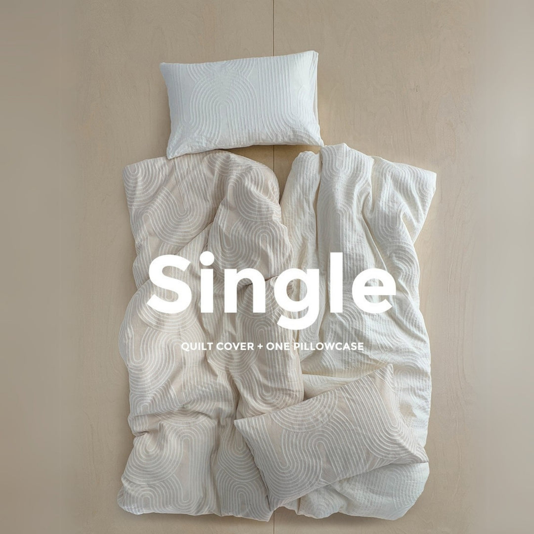 Single duvet cover pillowcase set linen color