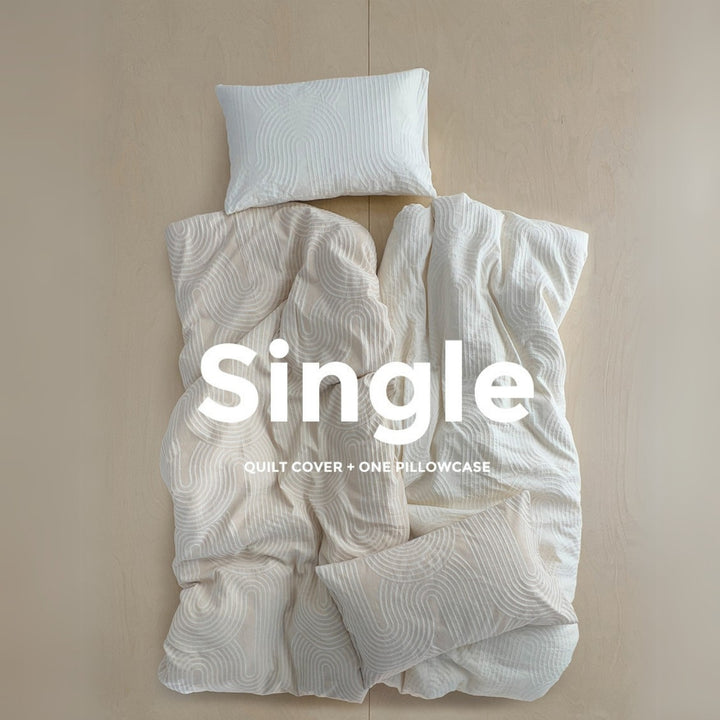 Single duvet cover pillowcase set linen color