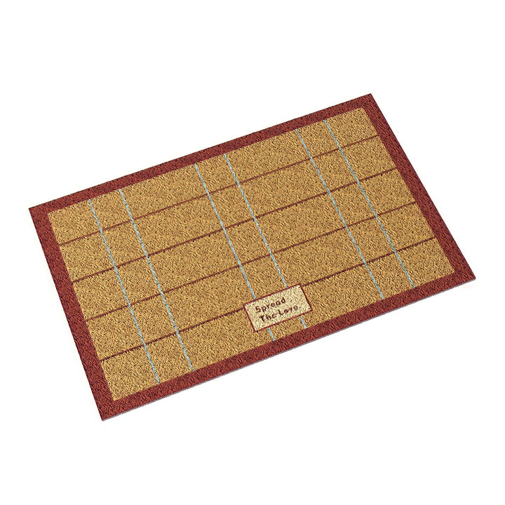 Academic Checkered Doormat Warm Sand