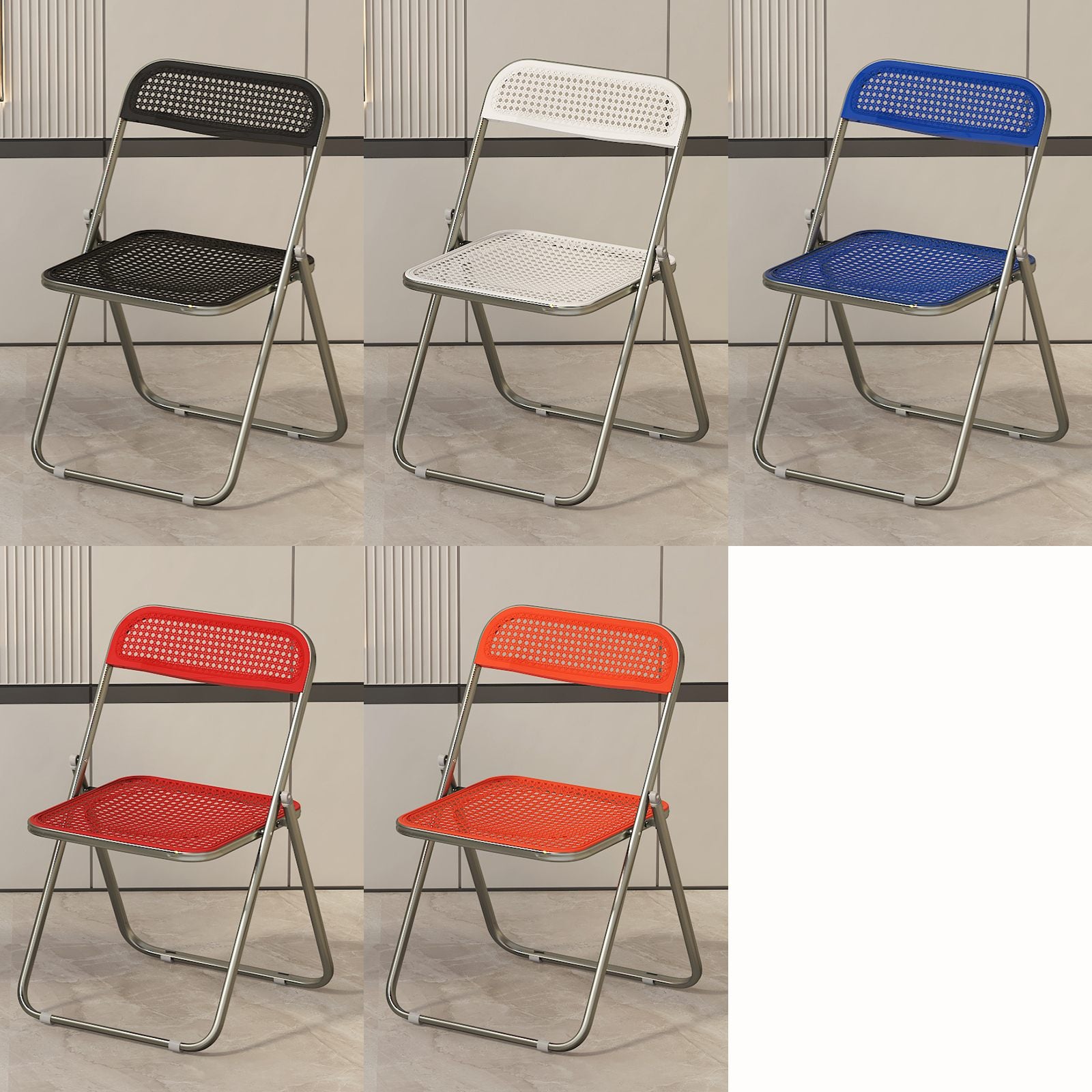 カラフルラタンスタイル折り畳みチェア