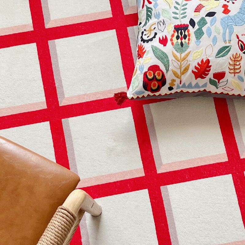 レッドチェックカーペット kocol