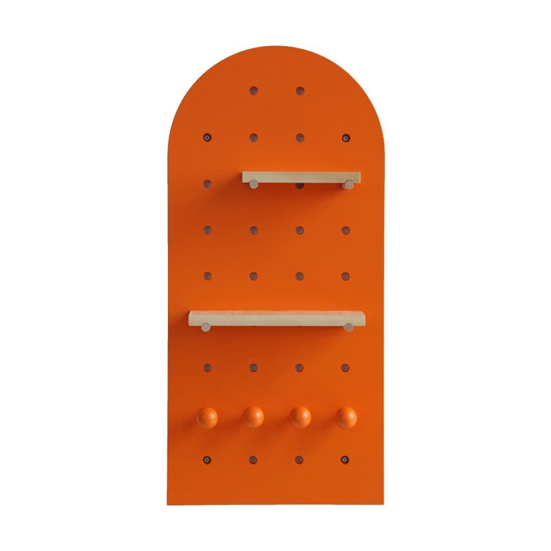 アーチ型有孔ボード壁収納 