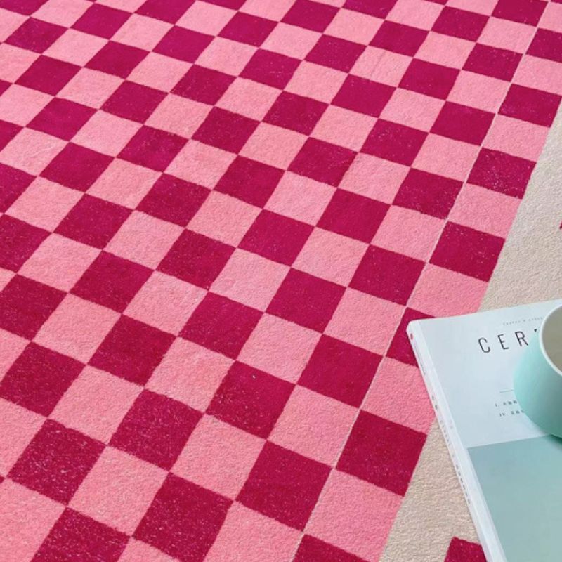 ピンク市松模様カーペット kocol