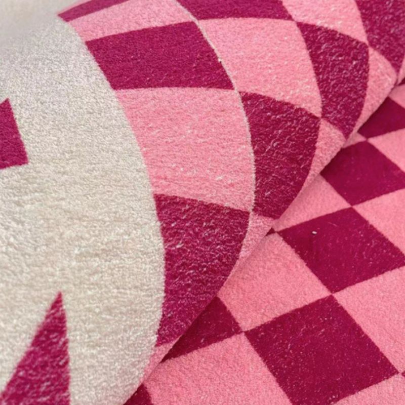 ピンク市松模様カーペット kocol