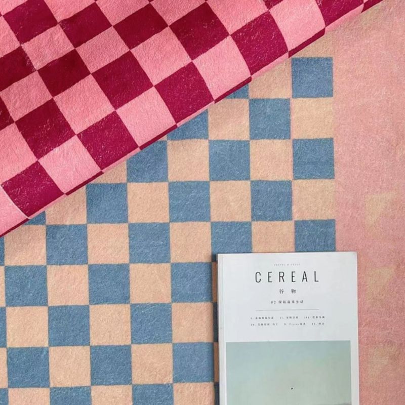 ピンク市松模様カーペット kocol