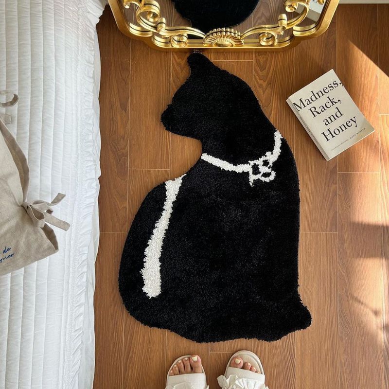 猫シルエットミニマット kocol