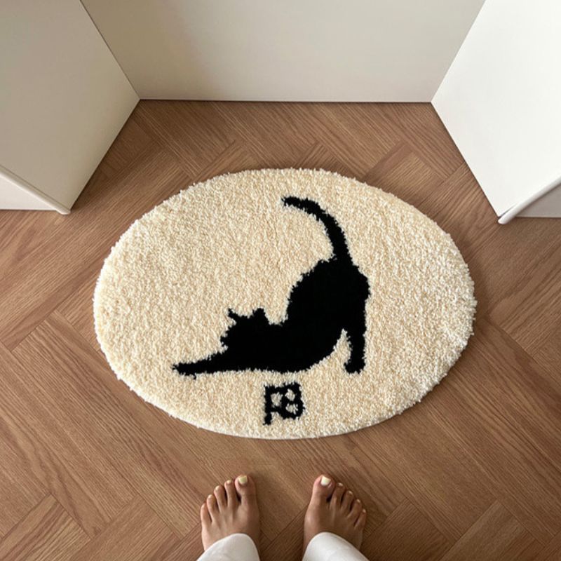 猫シルエットミニマット kocol