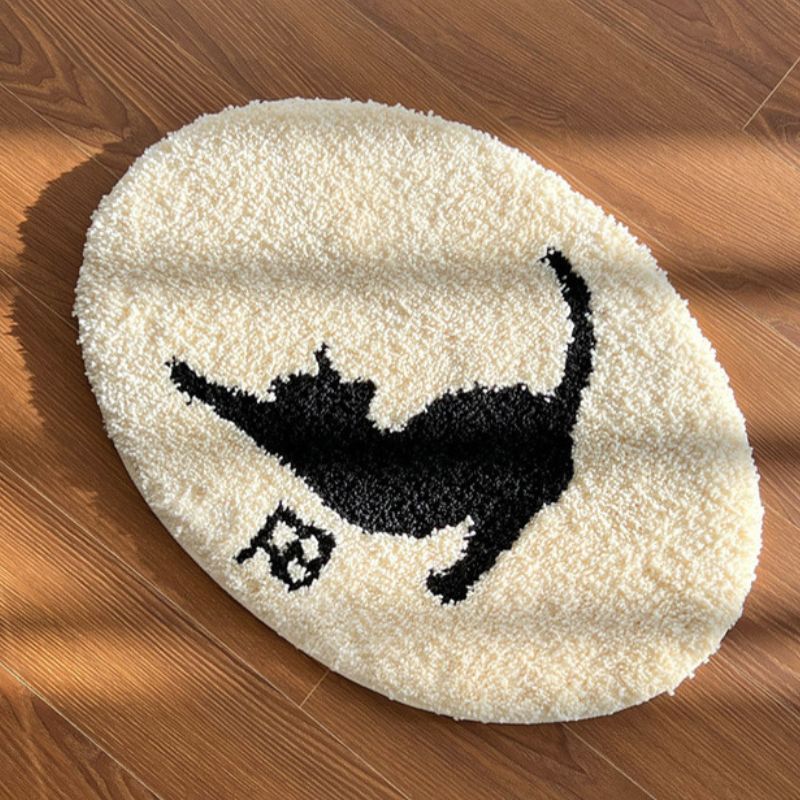 猫シルエットミニマット kocol