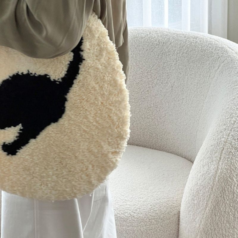 猫シルエットミニマット kocol