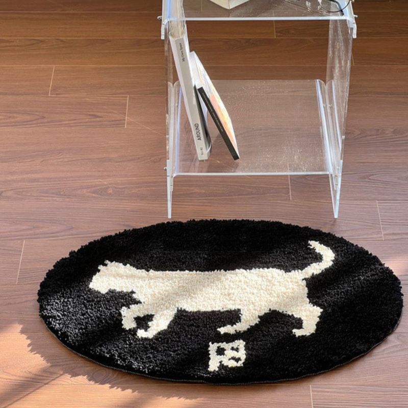 猫シルエットミニマット kocol