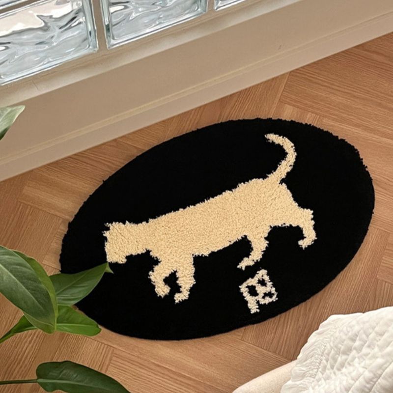 猫シルエットミニマット kocol