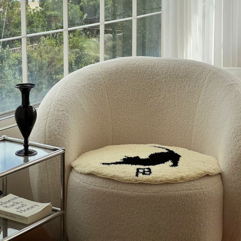 猫シルエットミニマット kocol