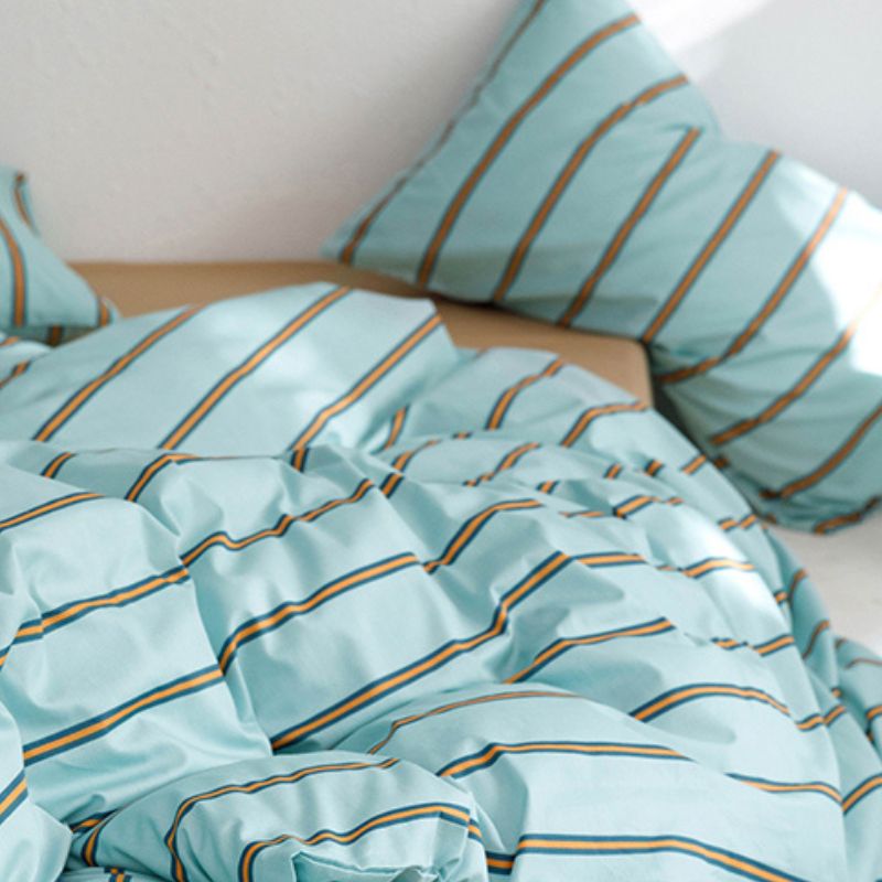 マルチストライプチョコミントカラー寝具セット kocol