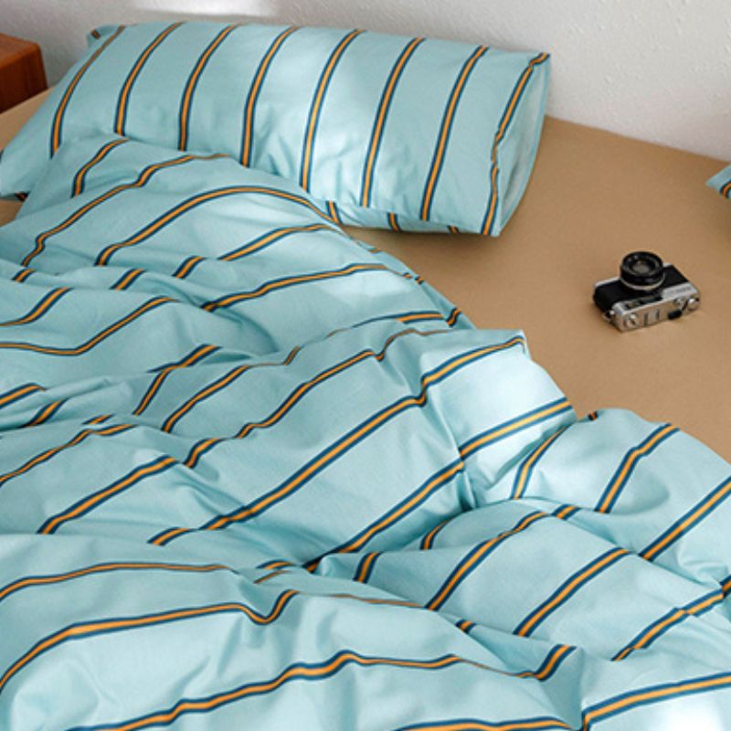 マルチストライプチョコミントカラー寝具セット kocol