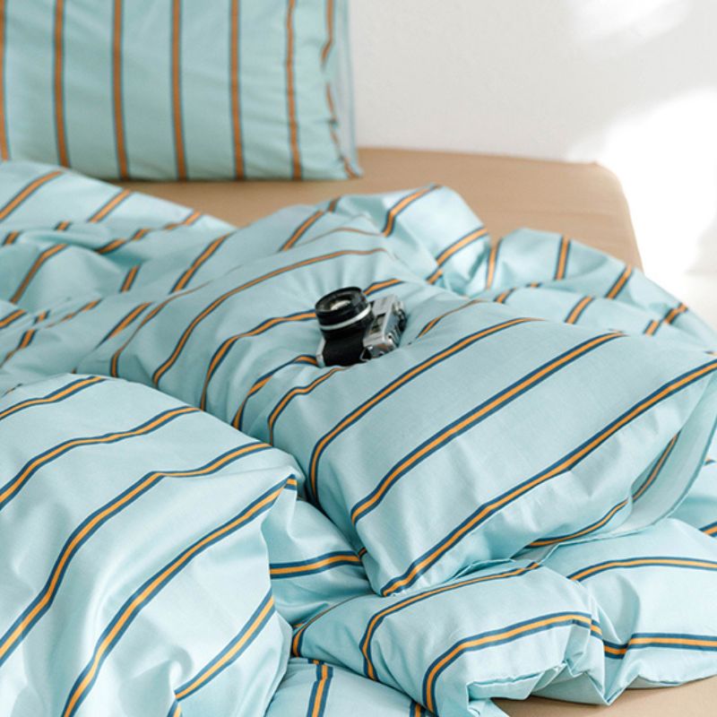 マルチストライプチョコミントカラー寝具セット kocol