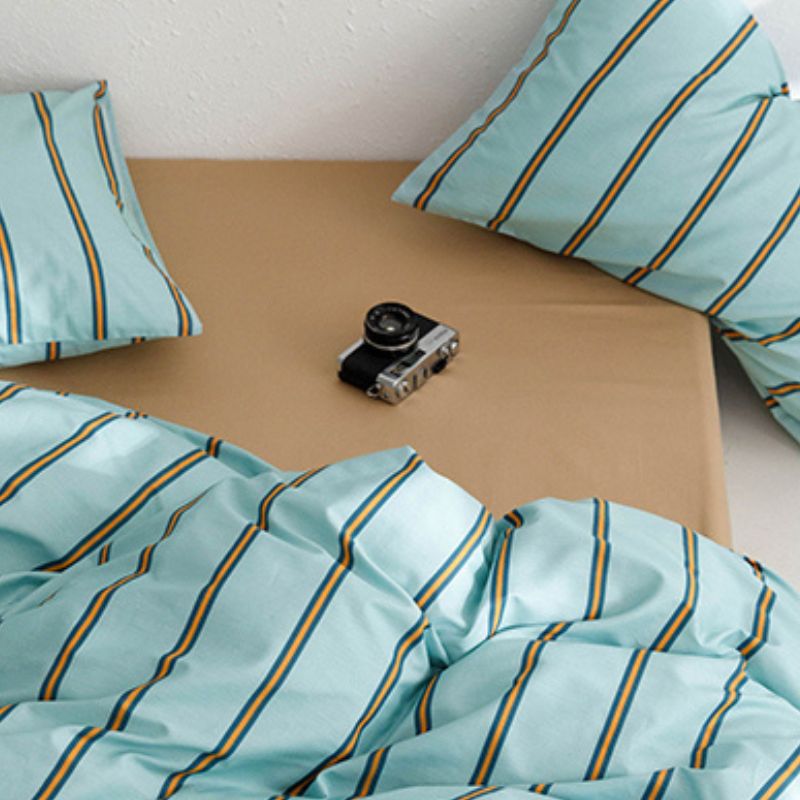 マルチストライプチョコミントカラー寝具セット kocol
