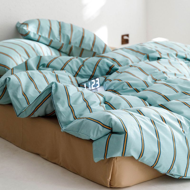 マルチストライプチョコミントカラー寝具セット kocol