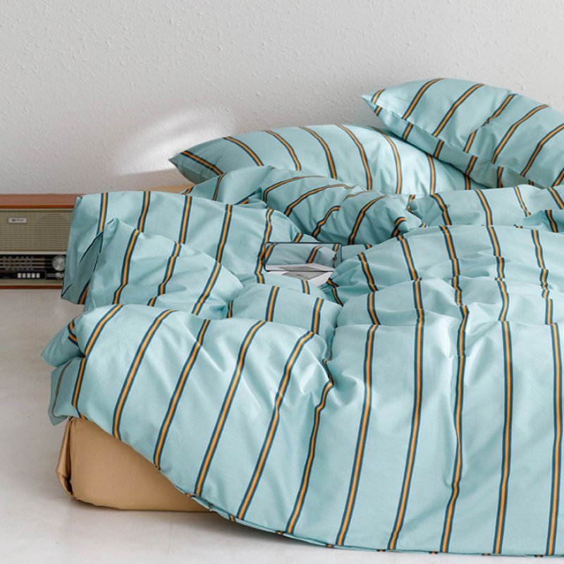 マルチストライプチョコミントカラー寝具セット kocol