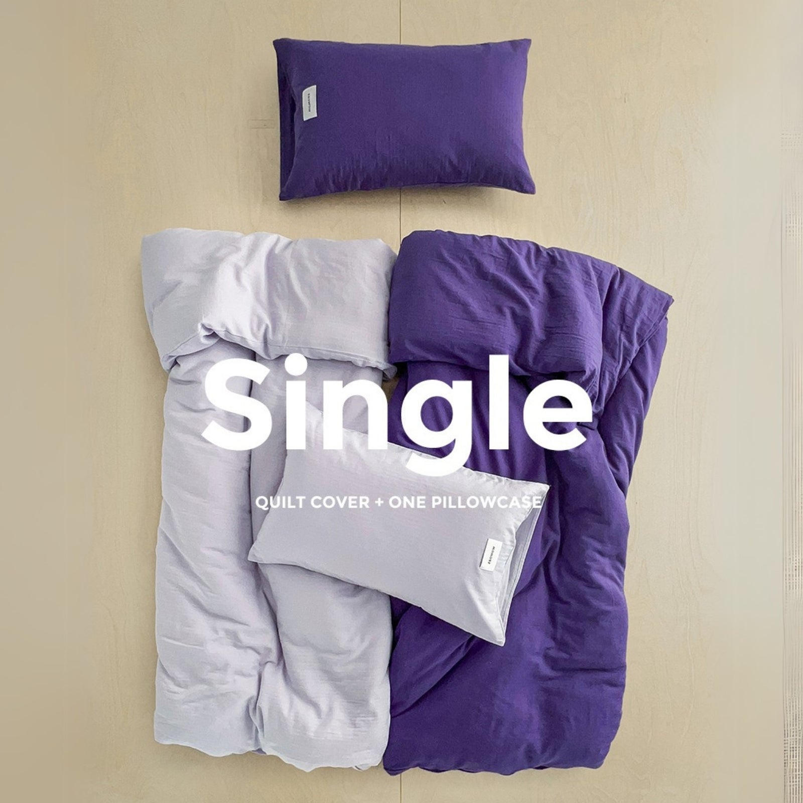 シングル布団カバー枕カバーセット ディープパープル – kocol