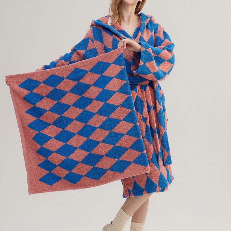 ダイヤパターンカラフルバスタオル kocol