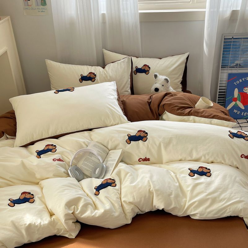 ダックスフンド刺繍寝具セット kocol